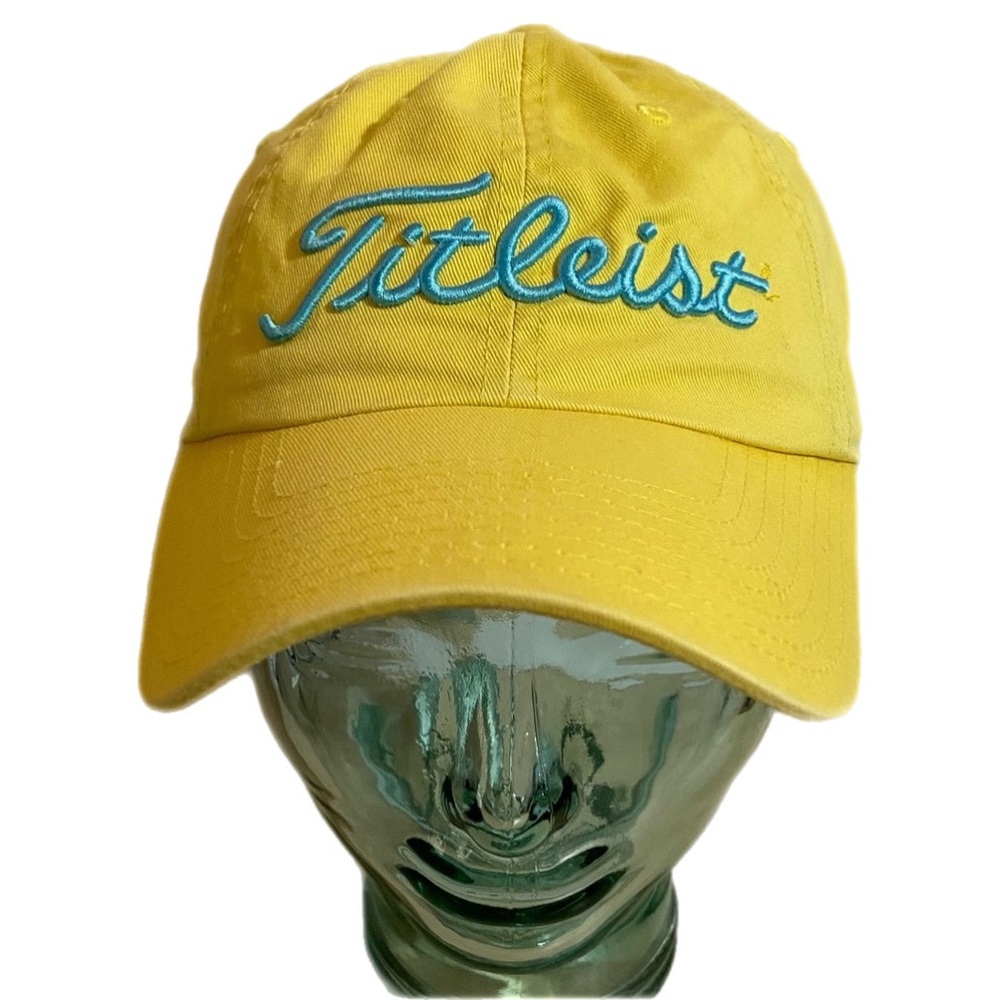 Titleist Yellow/Teal Golf Hat Cap Players Performance OS Golfing Ball Marker